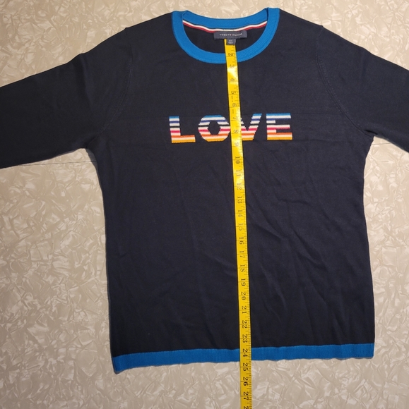Rainbow LOVE Ringer Sweater - L - Picture 13 of 16